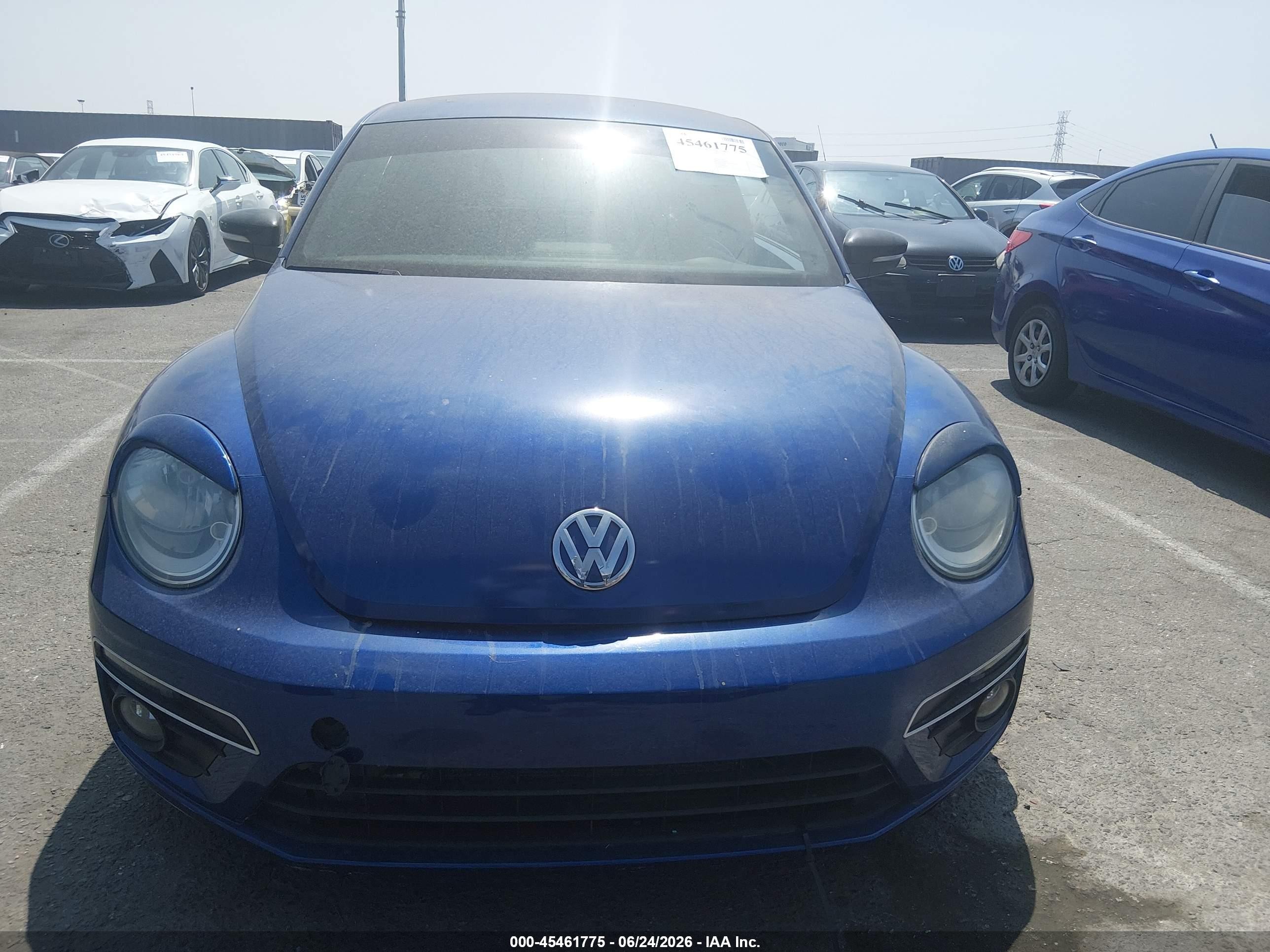 2014 Volkswagen Beetle 2.0t R-line Blue vin: 3VWVT7AT4EM609639