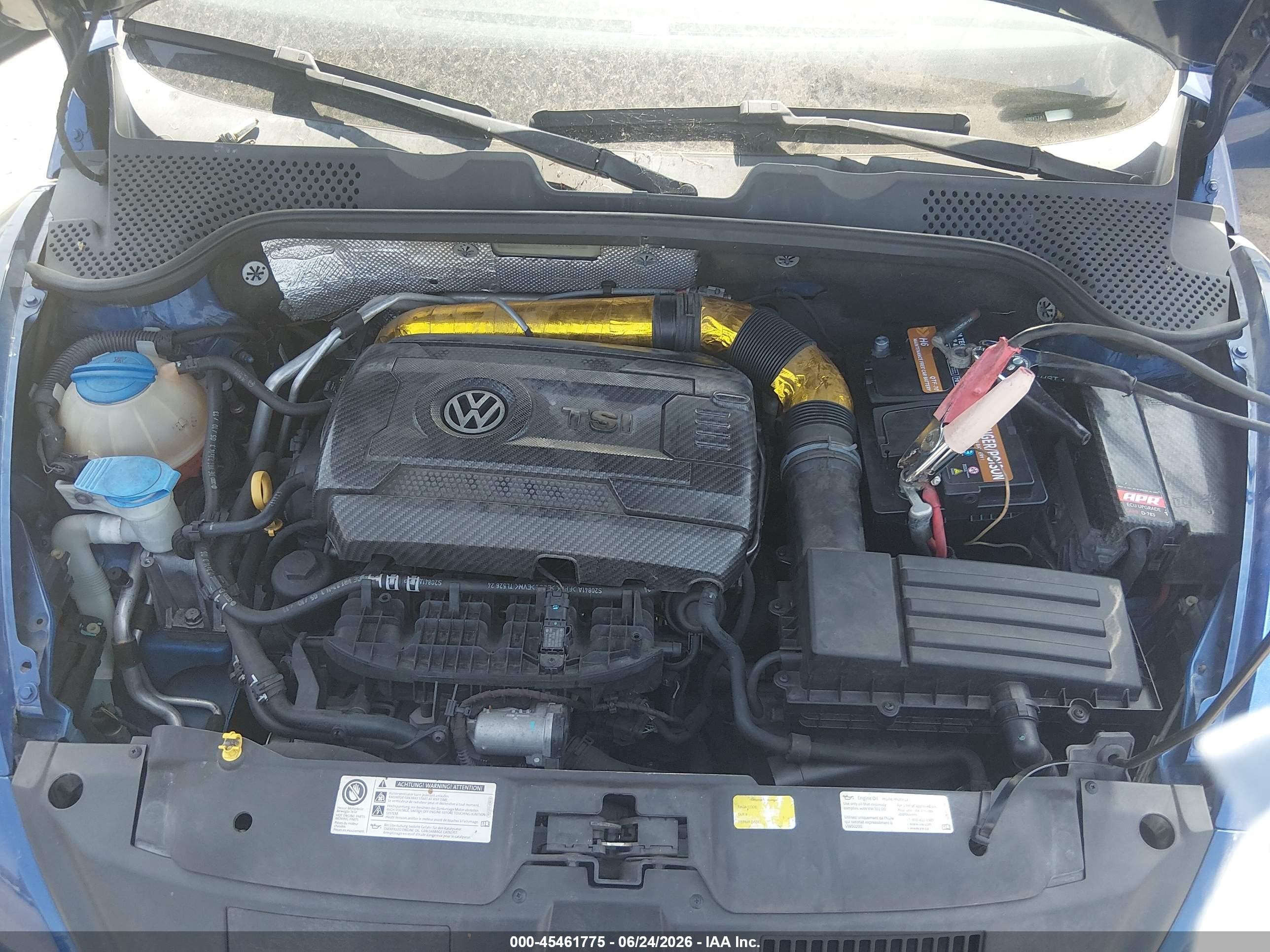 2014 Volkswagen Beetle 2.0t R-line Blue vin: 3VWVT7AT4EM609639
