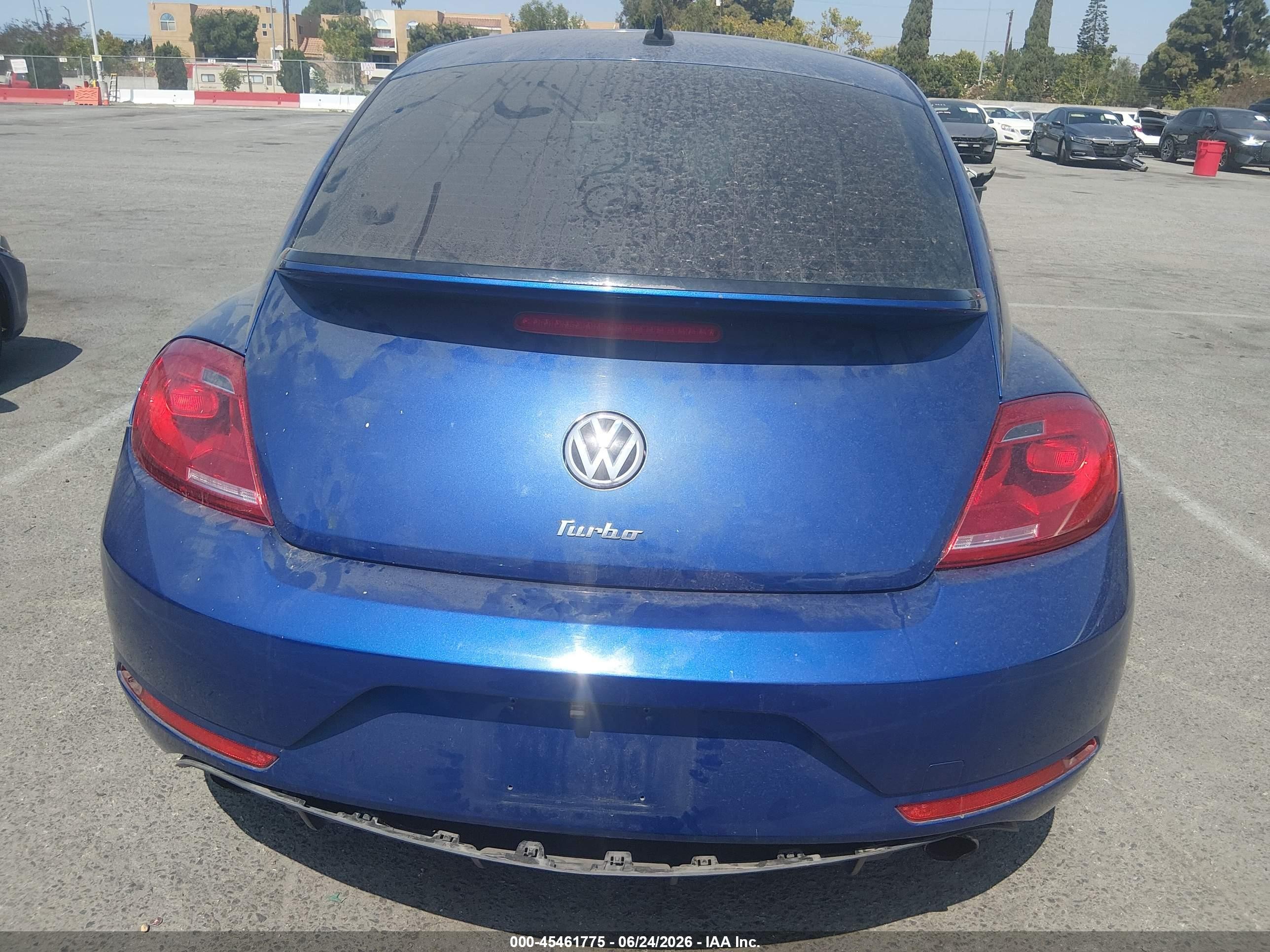 2014 Volkswagen Beetle 2.0t R-line Blue vin: 3VWVT7AT4EM609639