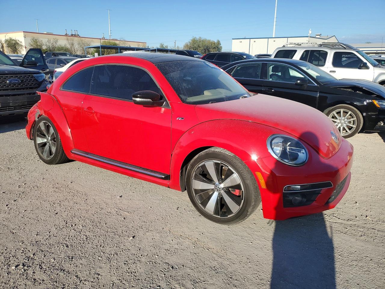 2014 Volkswagen Beetle Turbo Red vin: 3VWVT7AT6EM603552