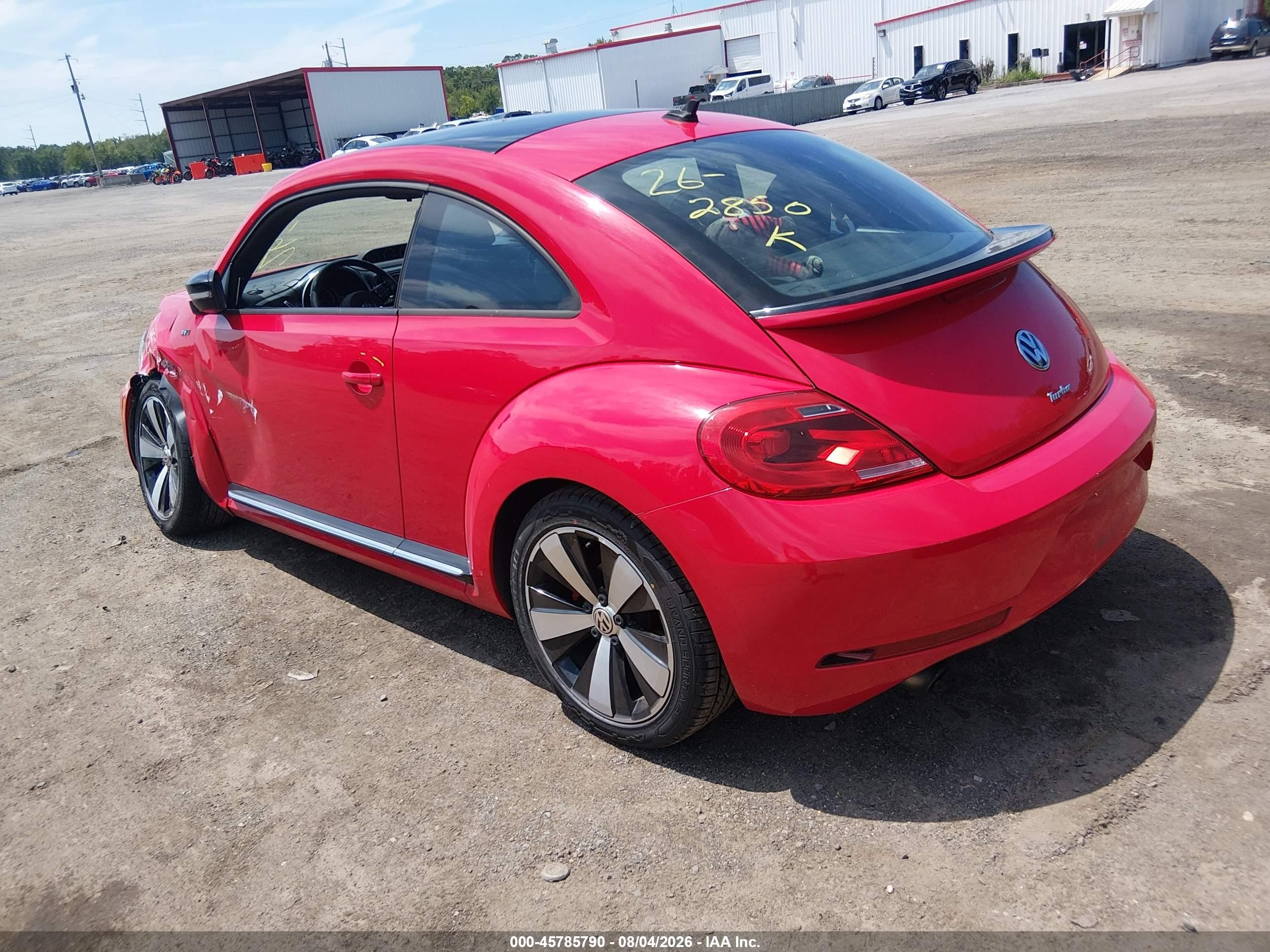 2014 Volkswagen Beetle 2.0t R-line Red vin: 3VWVT7ATXEM636831