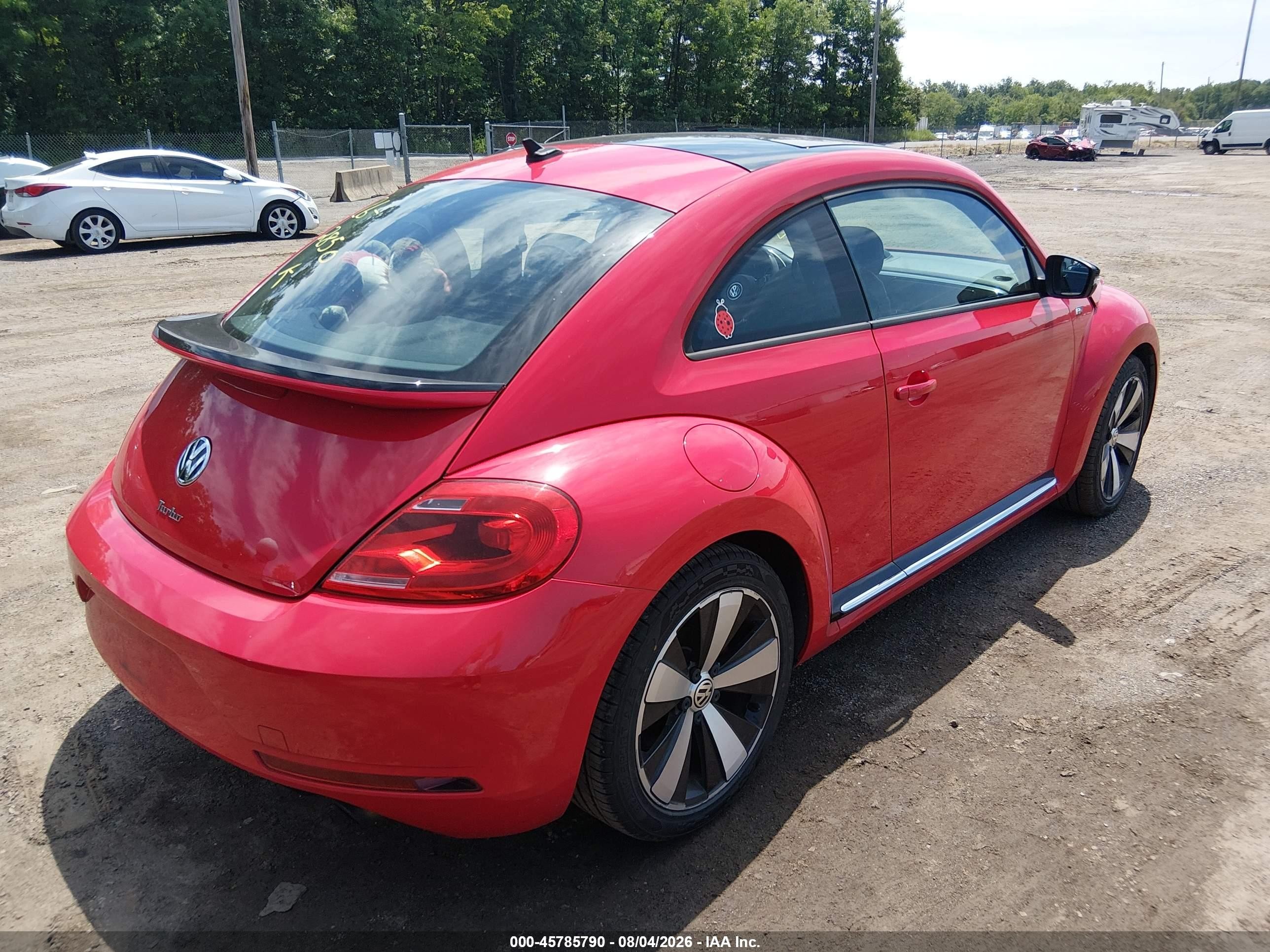 2014 Volkswagen Beetle 2.0t R-line Red vin: 3VWVT7ATXEM636831