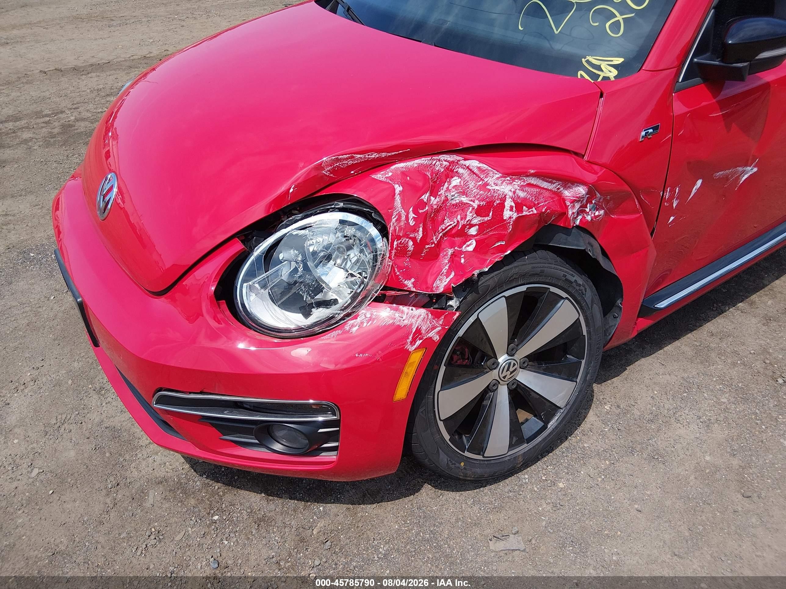 2014 Volkswagen Beetle 2.0t R-line Red vin: 3VWVT7ATXEM636831