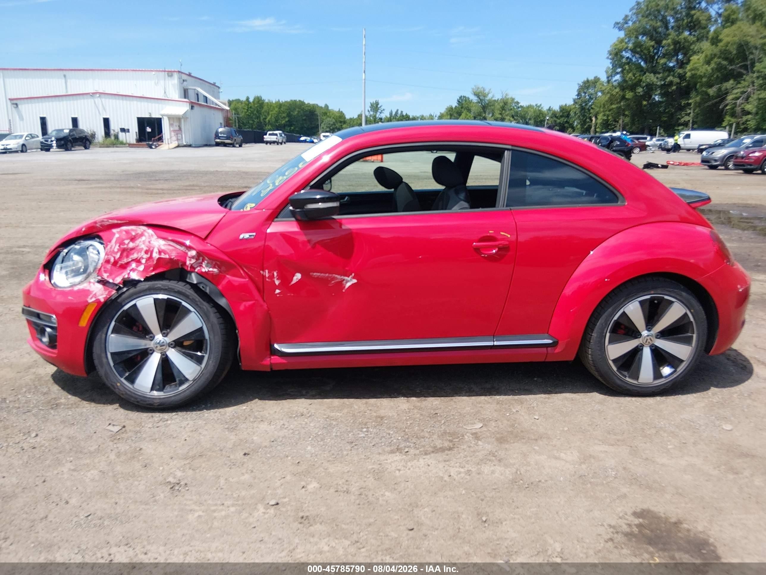 2014 Volkswagen Beetle 2.0t R-line Red vin: 3VWVT7ATXEM636831