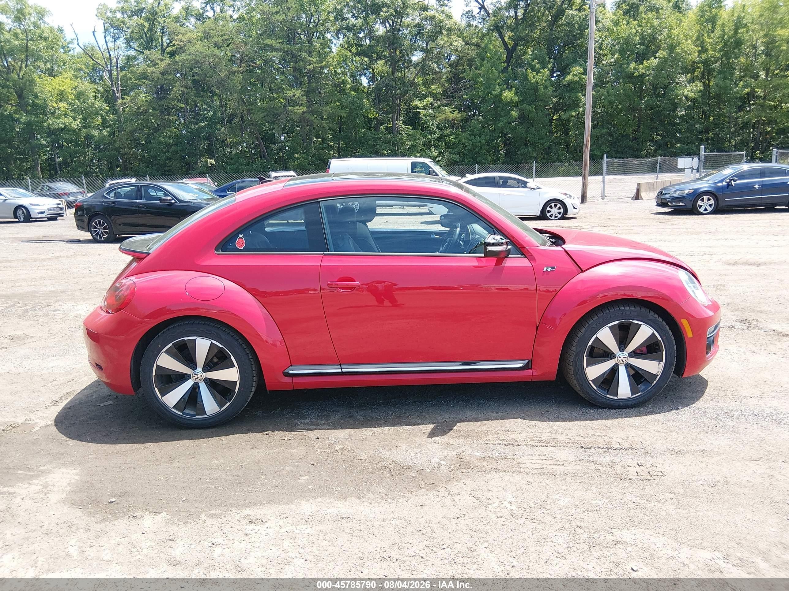 2014 Volkswagen Beetle 2.0t R-line Red vin: 3VWVT7ATXEM636831