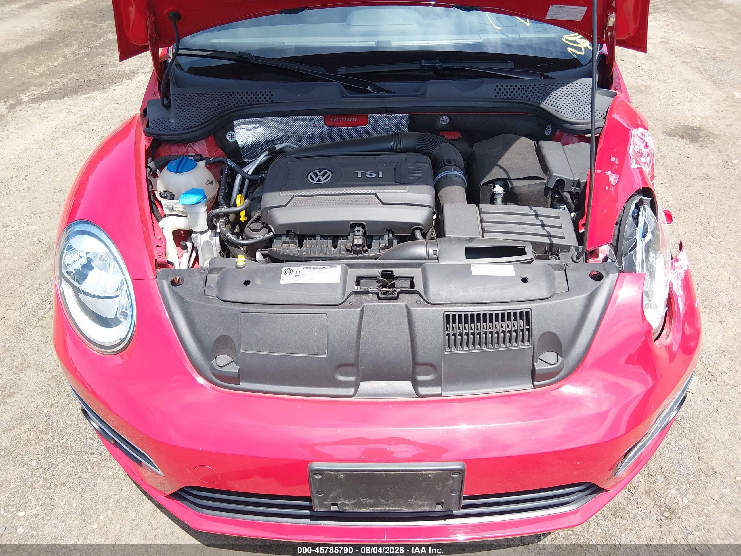 2014 Volkswagen Beetle 2.0t R-line Red vin: 3VWVT7ATXEM636831