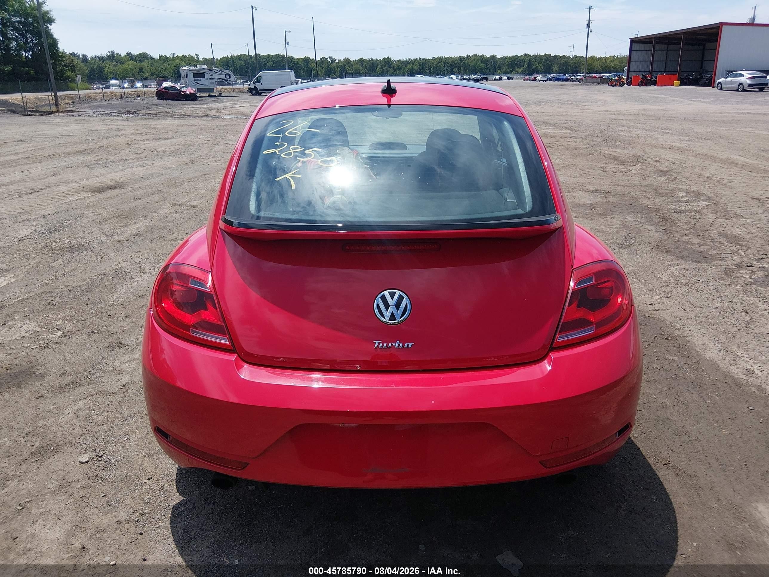2014 Volkswagen Beetle 2.0t R-line Red vin: 3VWVT7ATXEM636831