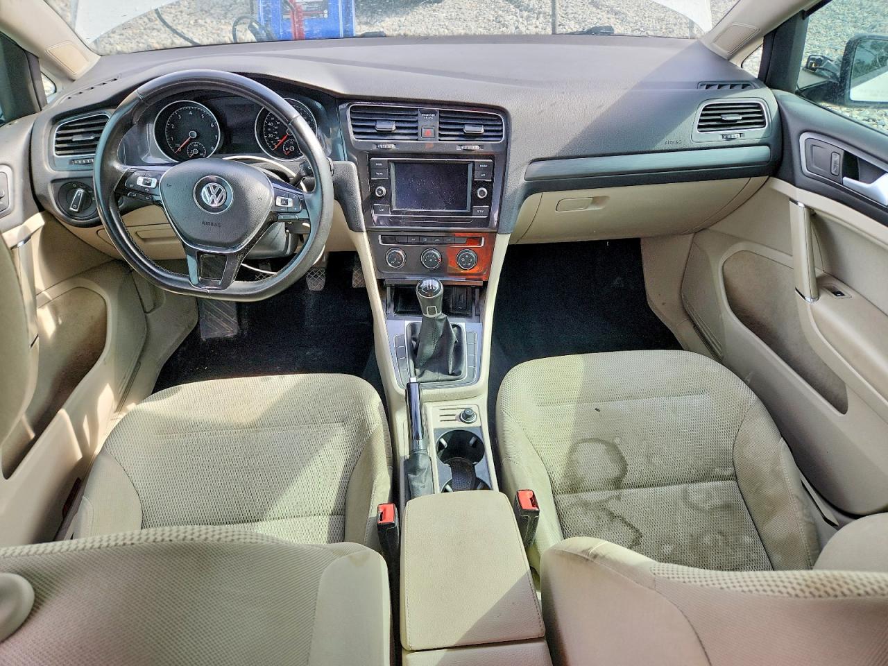 2019 Volkswagen Golf S White vin: 3VWW57AUXKM028925