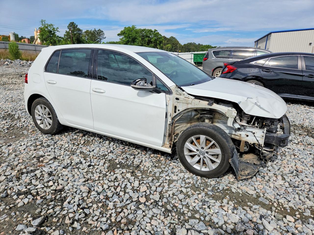 2019 Volkswagen Golf S White vin: 3VWW57AUXKM028925