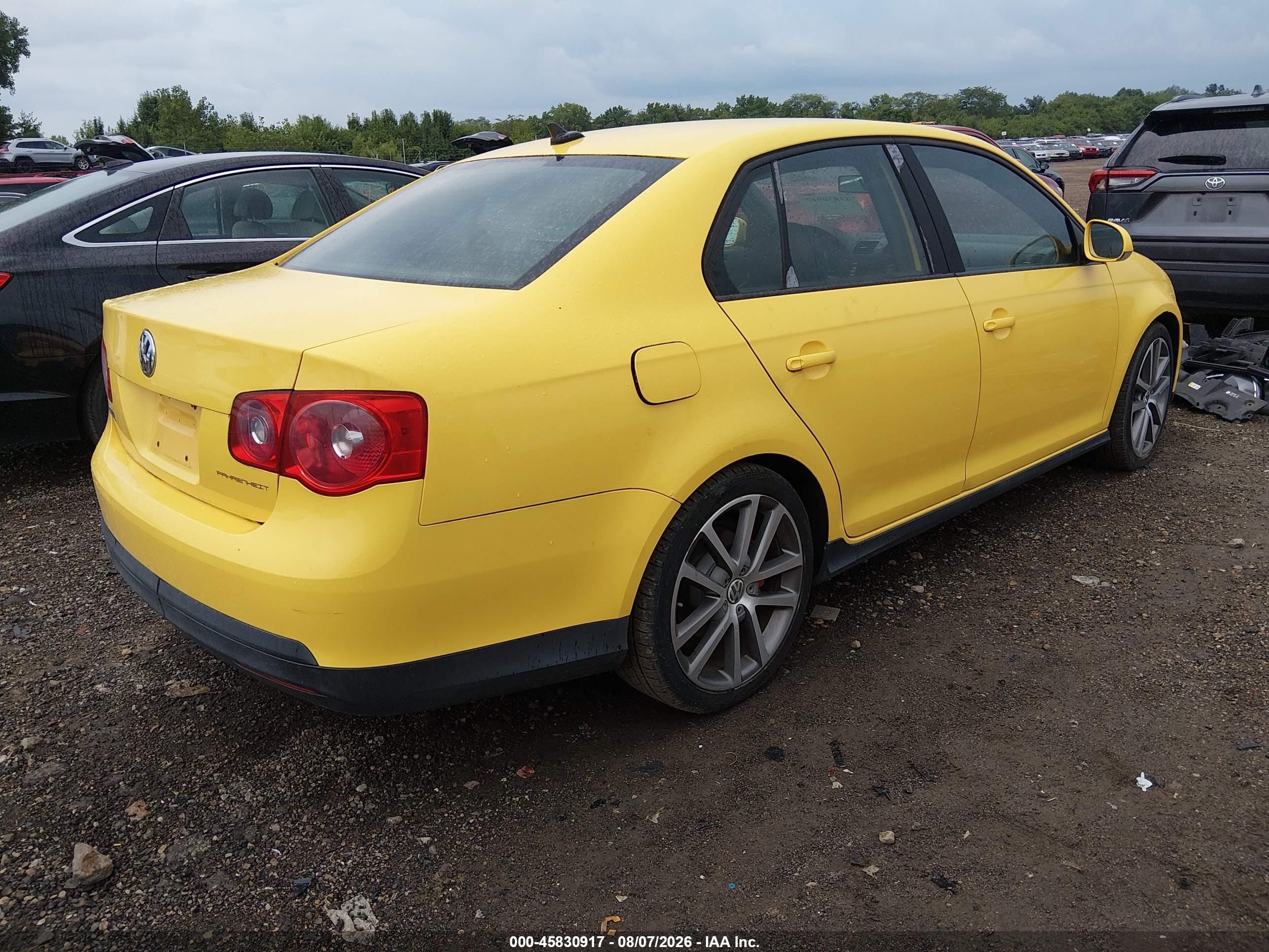 2007 Volkswagen Jetta Gli Yellow vin: 3VWWJ71K97M166117