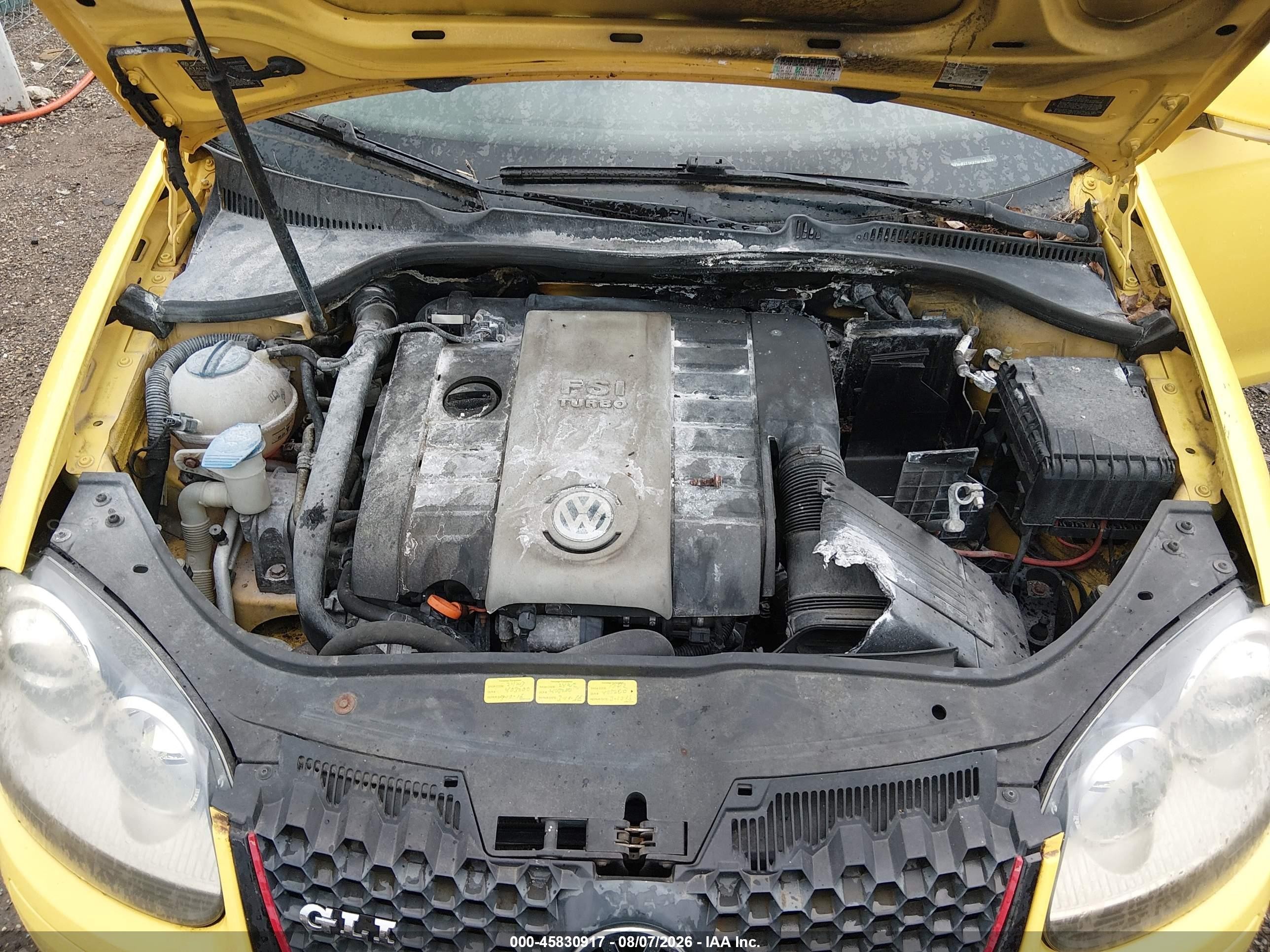 2007 Volkswagen Jetta Gli Yellow vin: 3VWWJ71K97M166117