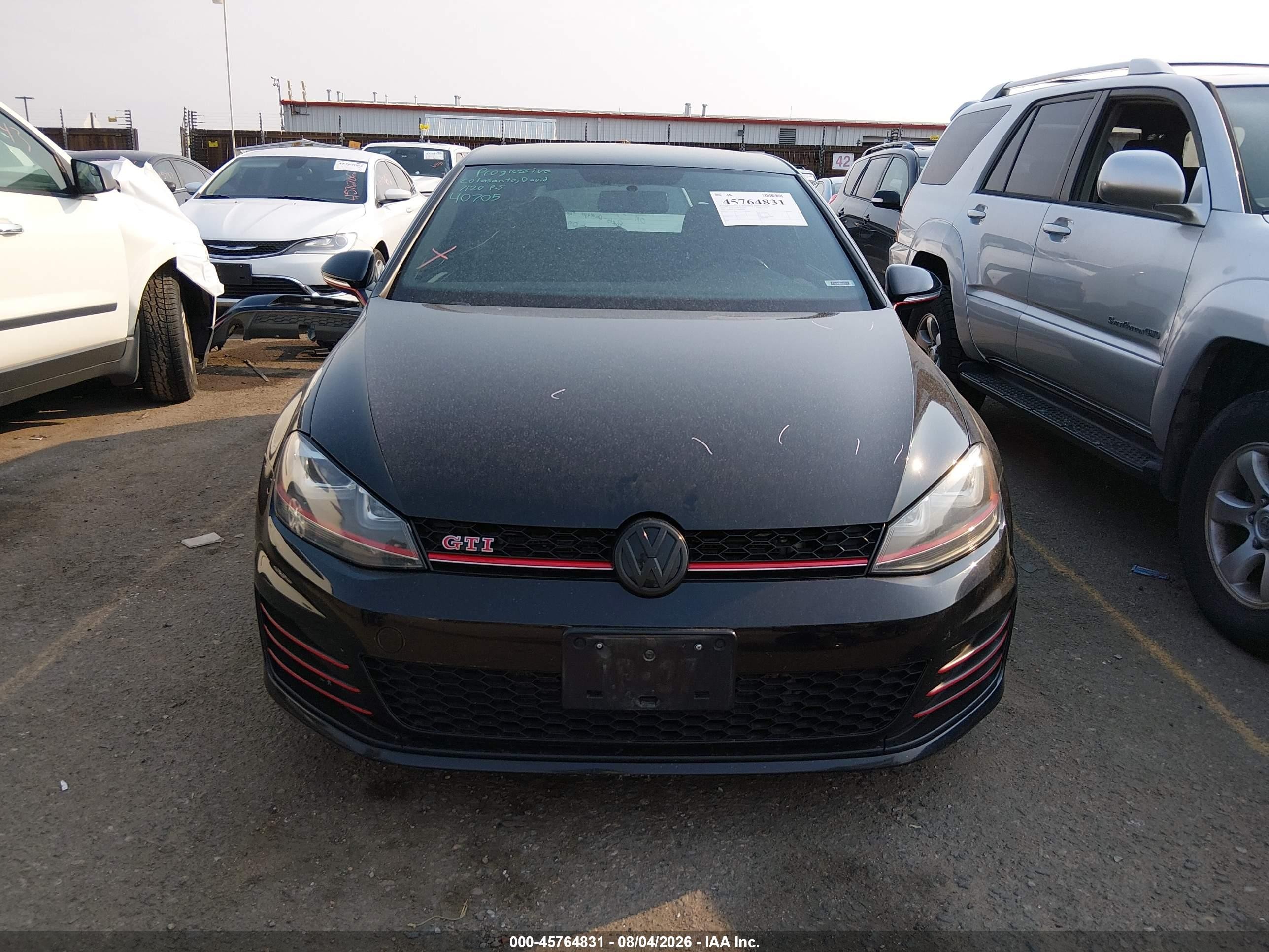 2015 Volkswagen Golf Gti 2.0t S W/performance Package 2-door Black vin: 3VWY47AU1FM056016