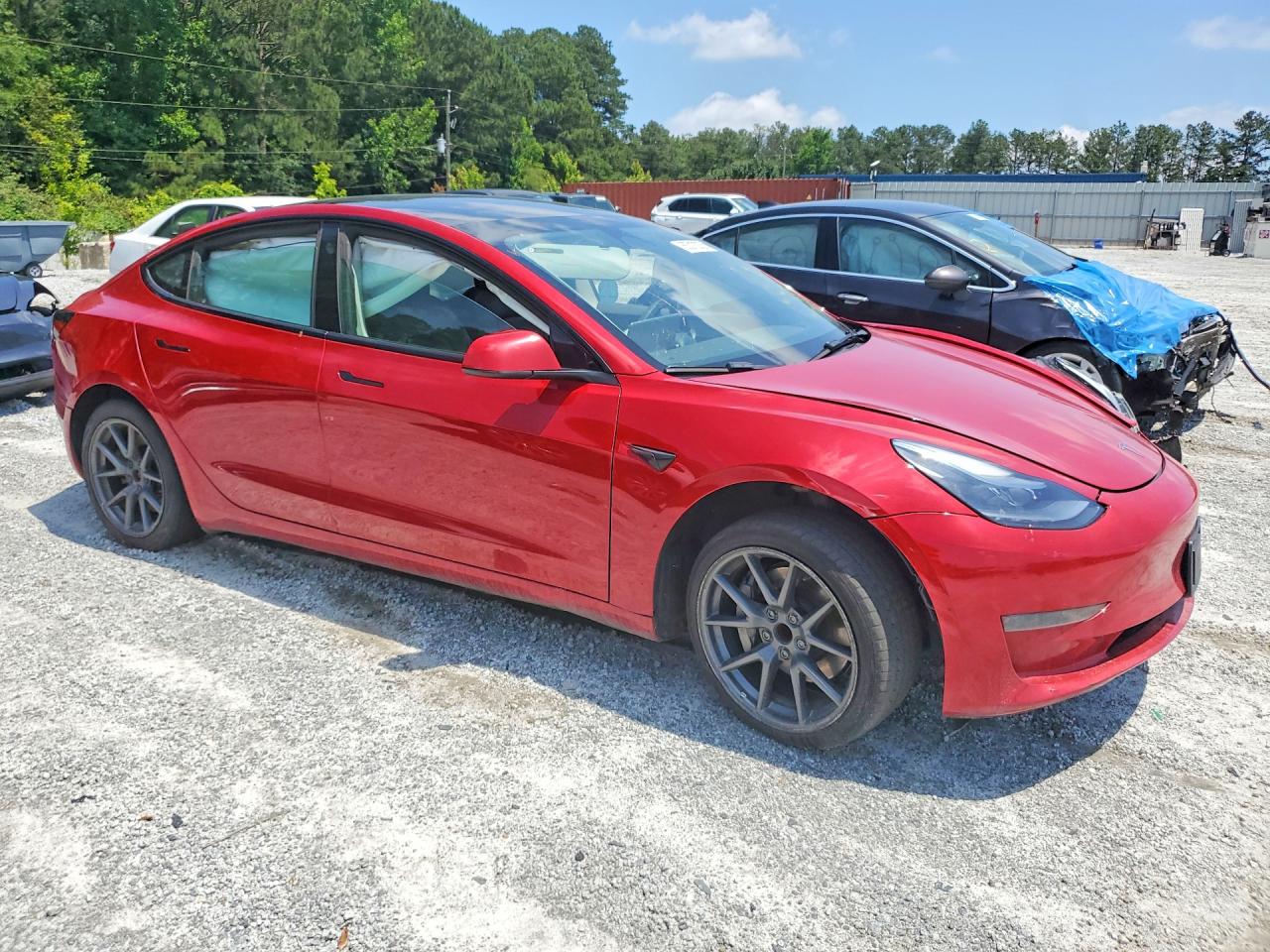 2023 Tesla Model 3 Красный vin: 5YJ3E1EA3PF453899