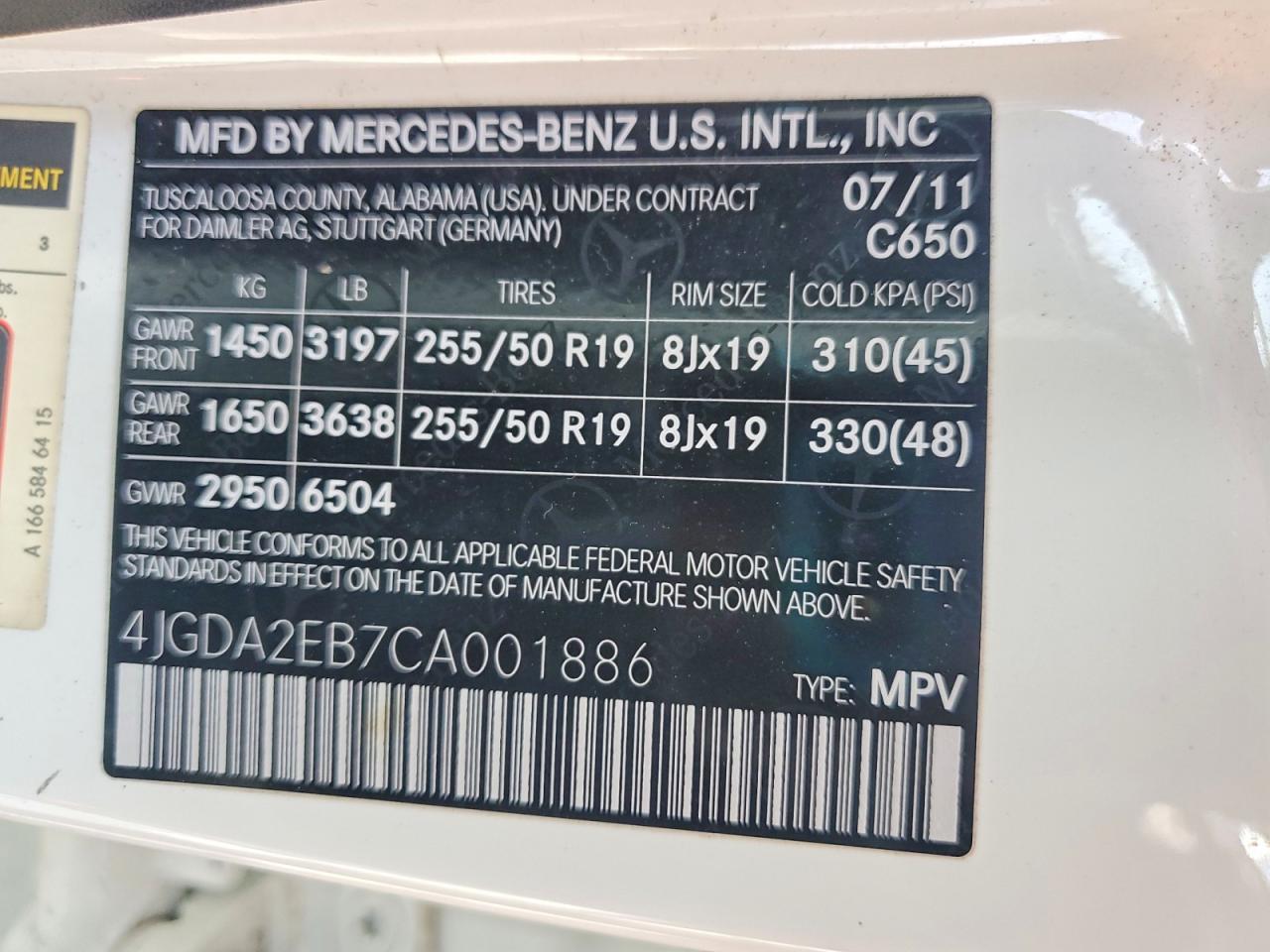 2012 Mercedes-benz Ml 350 Bluetec White vin: 4JGDA2EB7CA001886