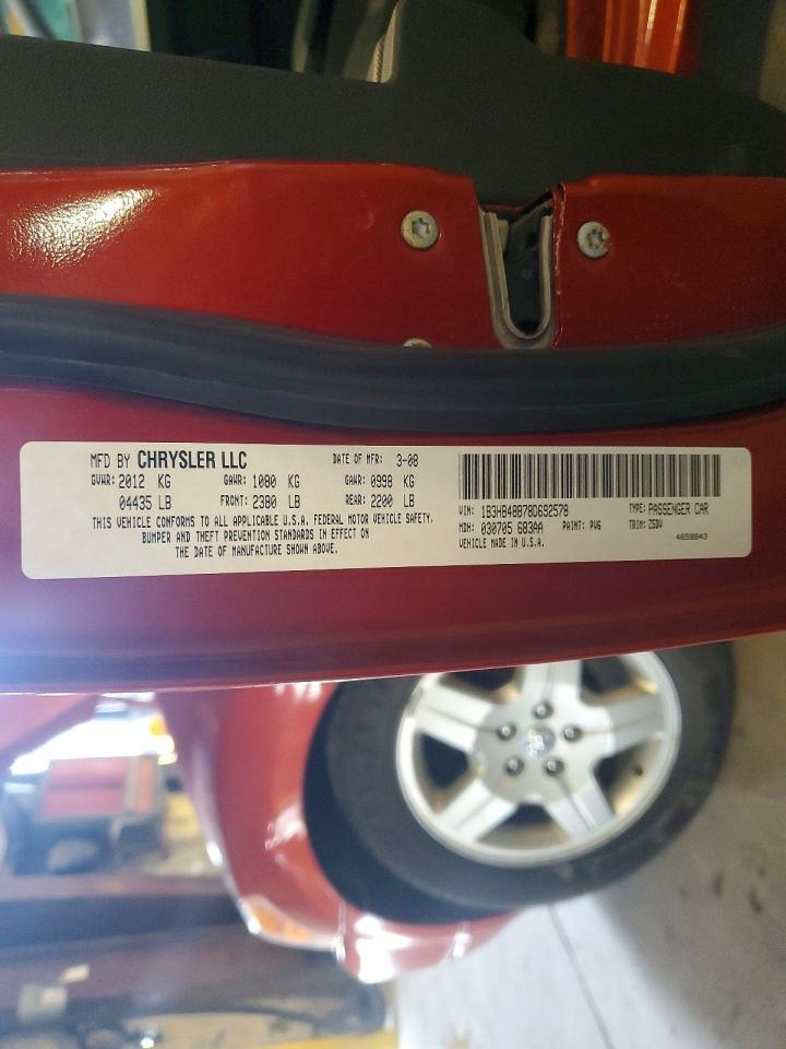 2008 Dodge Caliber Sxt Оранжевый vin: 1B3HB48B78D692578