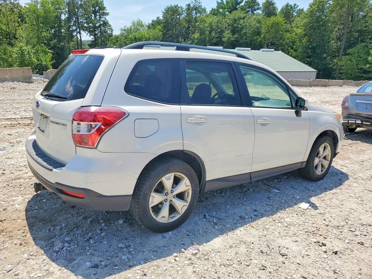 2015 Subaru Forester 2.5i Premium White vin: JF2SJADC1FH468587