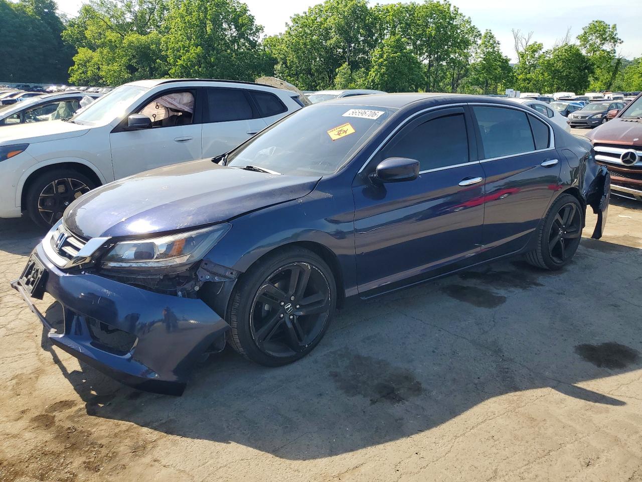 2014 Honda Accord Lx Blue vin: 1HGCR2F33EA176544