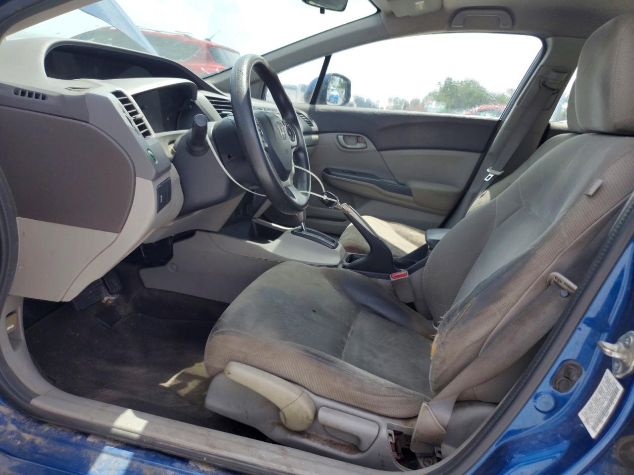 2012 Honda Civic Lx Blue vin: 19XFB2F55CE063979