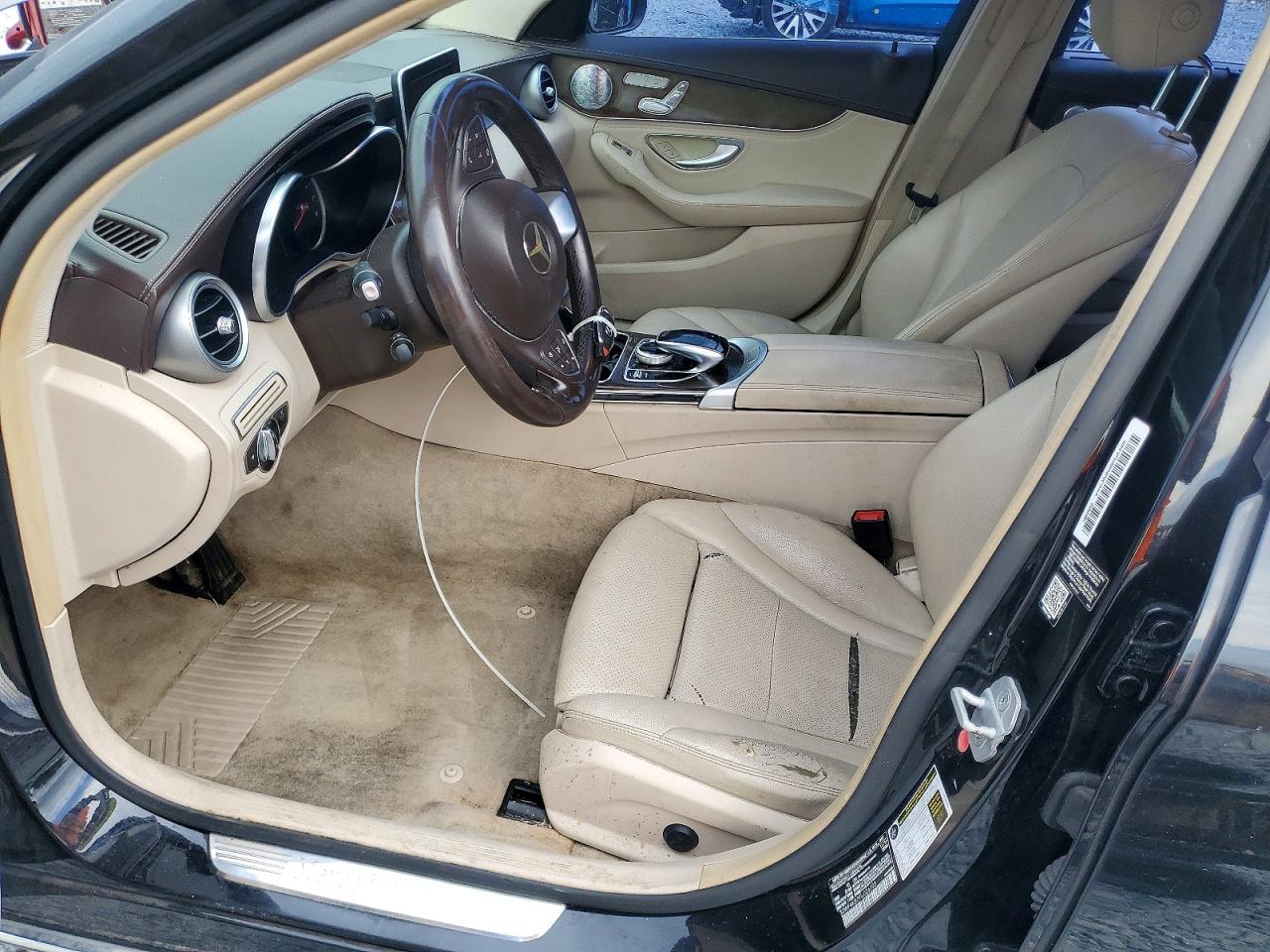 2015 Mercedes-benz C 300 4matic Black vin: 55SWF4KB7FU026103