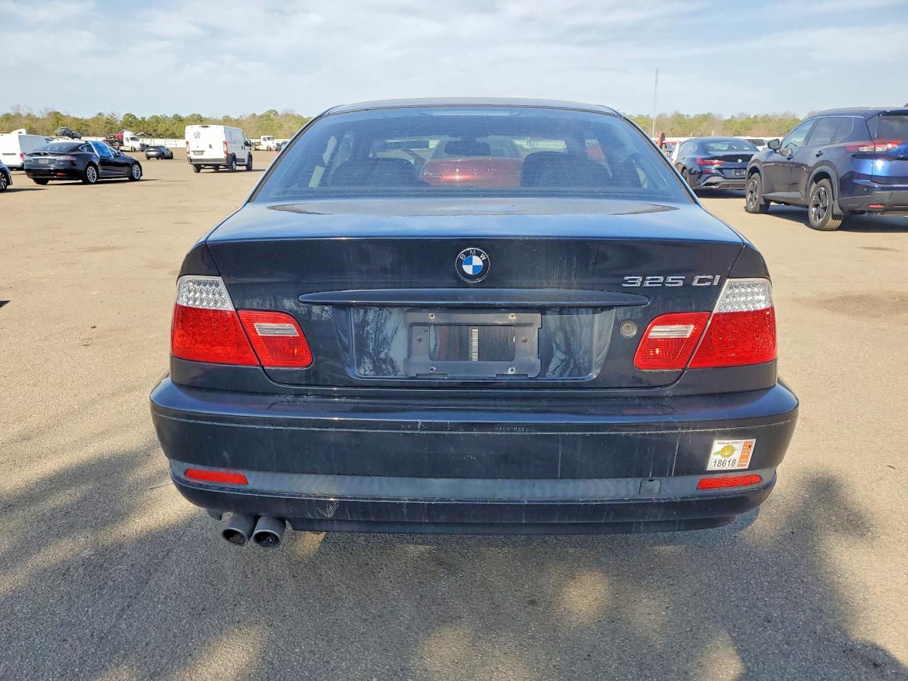 2005 Bmw 325 Ci Sulev Black vin: WBABV13445JT23786