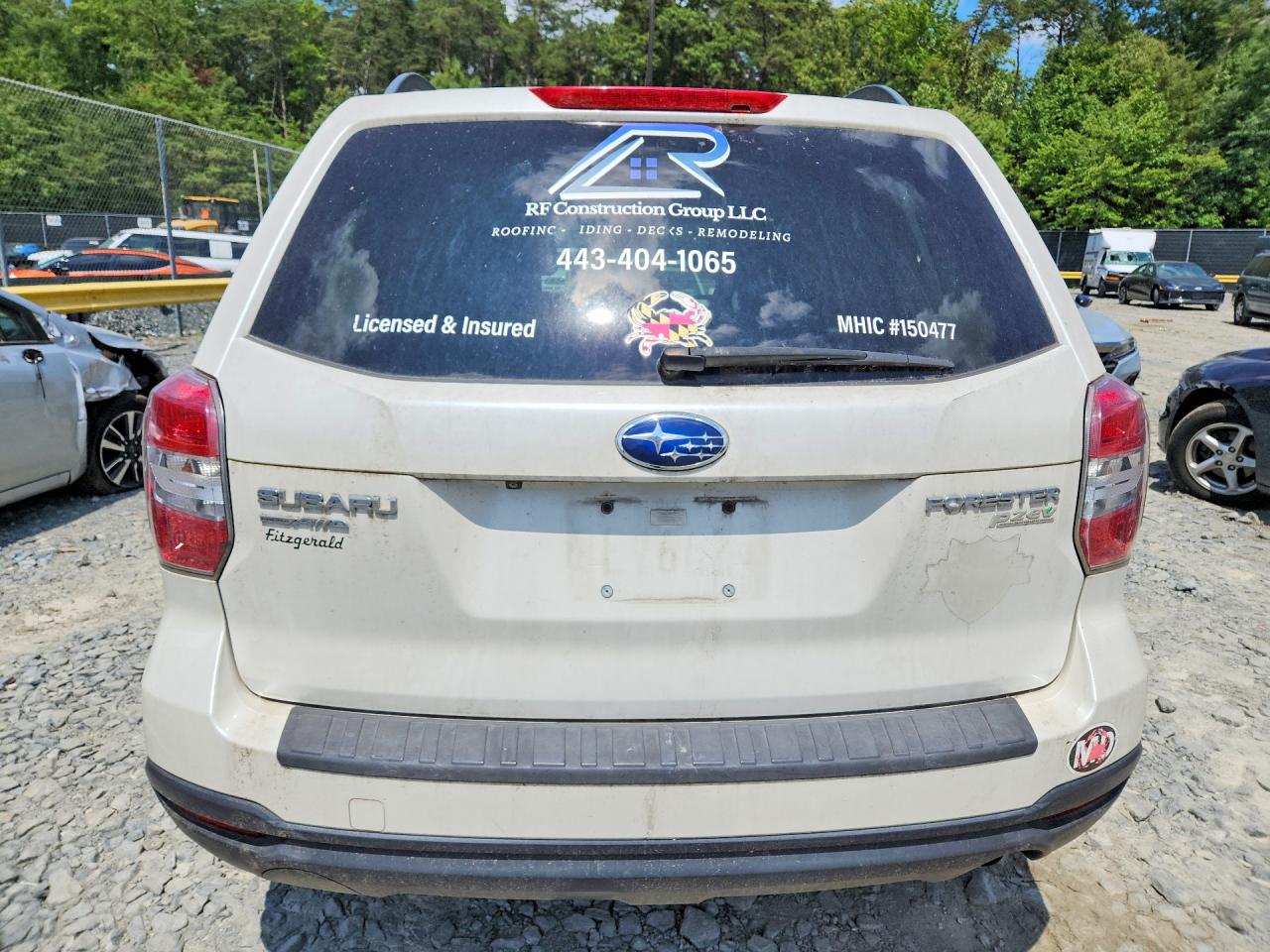 2014 Subaru Forester 2.5i Premium White vin: JF2SJAEC6EH523936