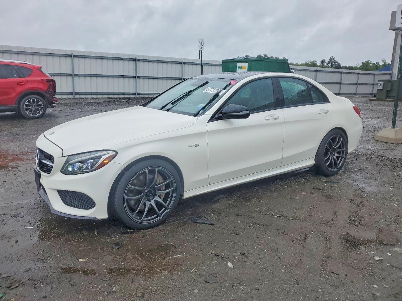 2018 Mercedes-benz C 43 4matic Amg White vin: 55SWF6EB4JU247044