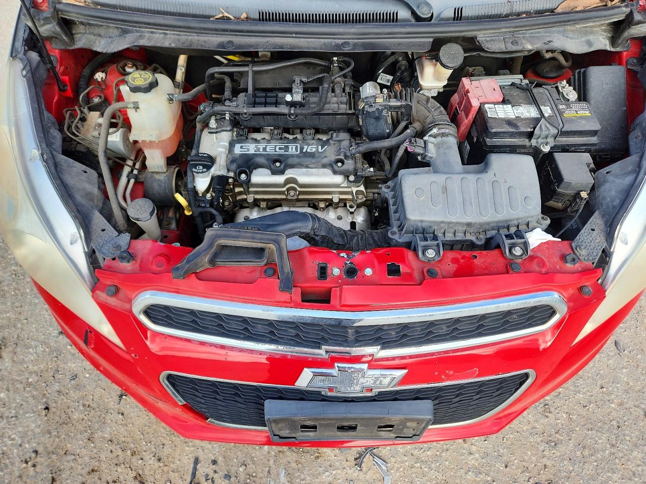 2013 Chevrolet Spark Ls Red vin: KL8CB6S95DC624430