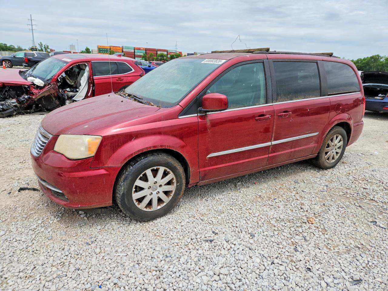 2013 Chrysler Town & Country Touring Red vin: 2C4RC1BGXDR566466