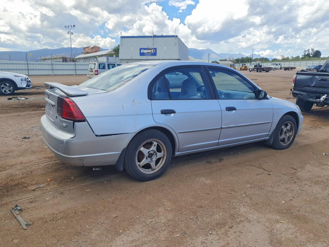 2003 Honda Civic Ex Silver vin: 1HGES26873L033560