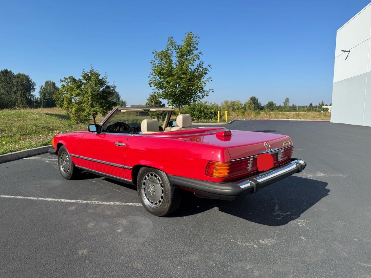 1987 Mercedes-benz 560 Sl Red vin: WDBBA48D3HA064333