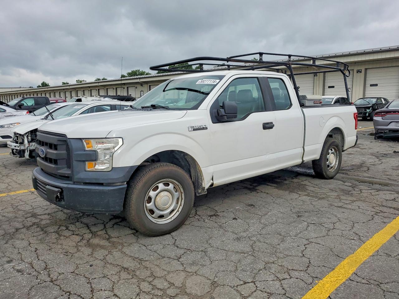 2015 Ford F150 Super Cab White vin: 1FTEX1CF8FFA59987