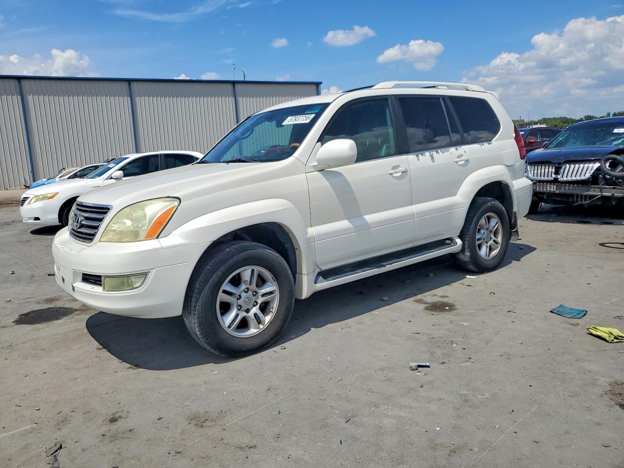 2005 Lexus Gx 470 White vin: JTJBT20X250072878