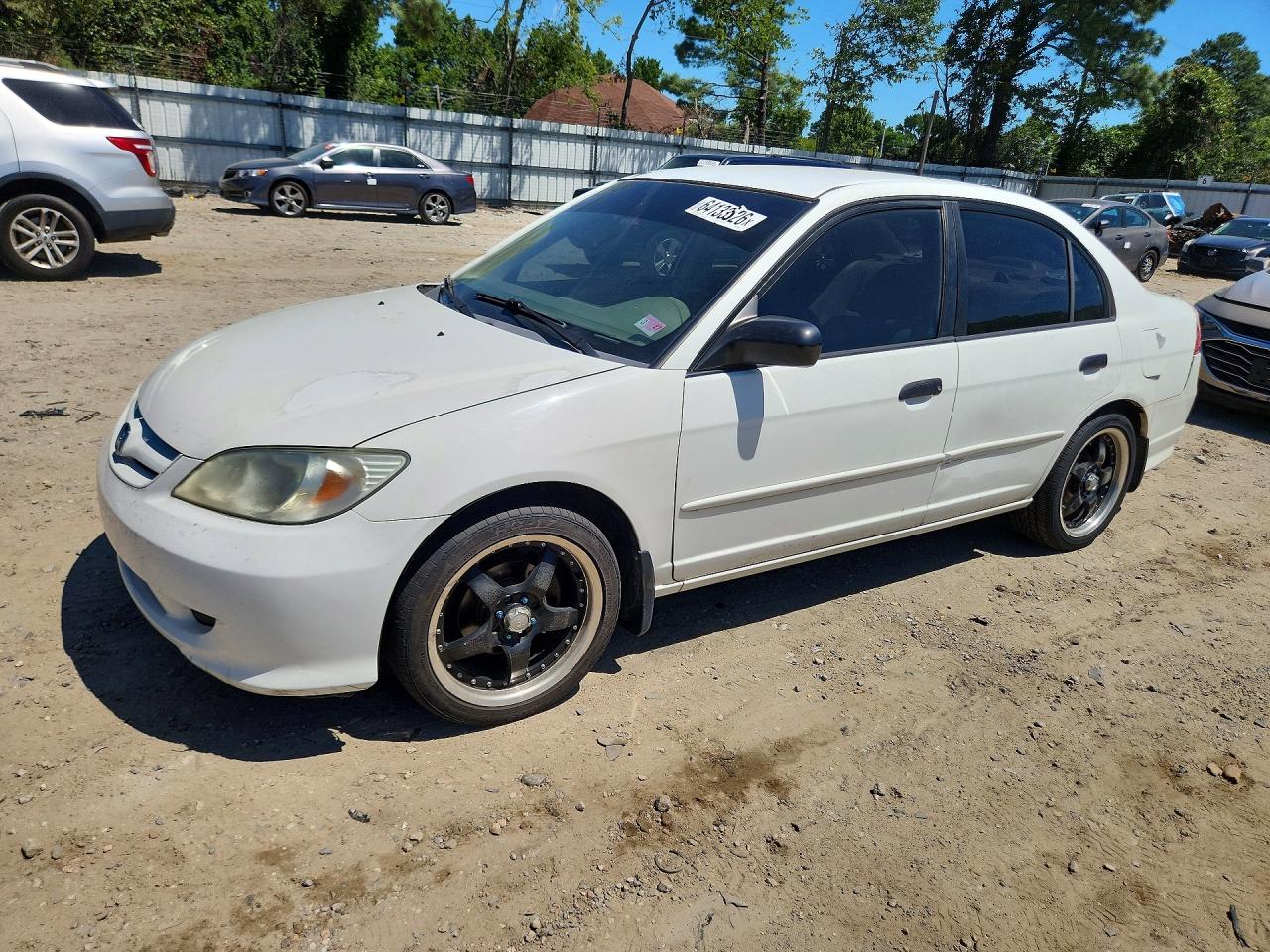2005 Honda Civic Dx Vp White vin: 1HGES163X5L025180