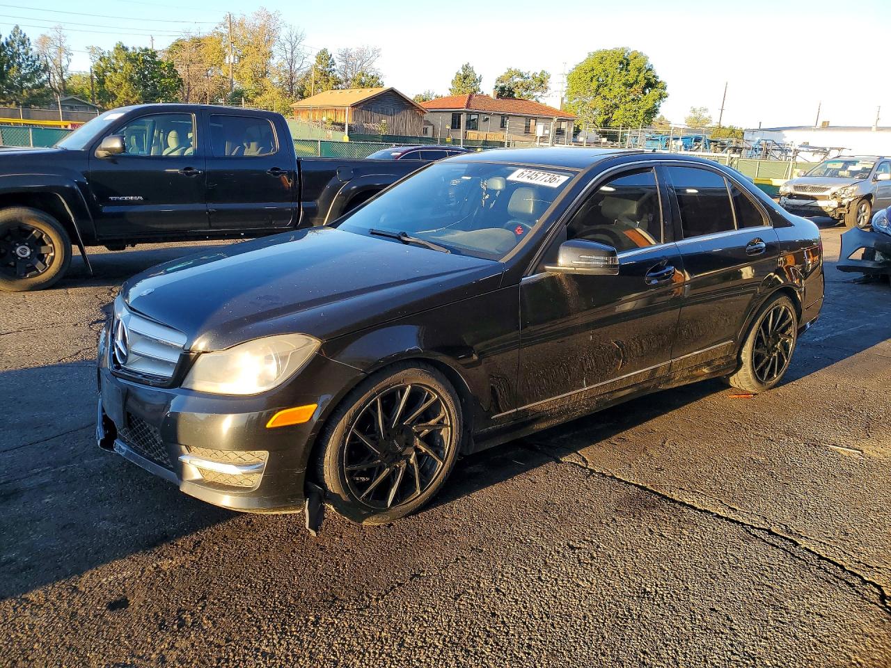 2012 Mercedes-benz C 300 4matic Black vin: WDDGF8BB9CR202027