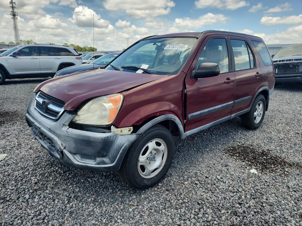 2004 Honda Cr-v Lx Red vin: JHLRD68564C016774