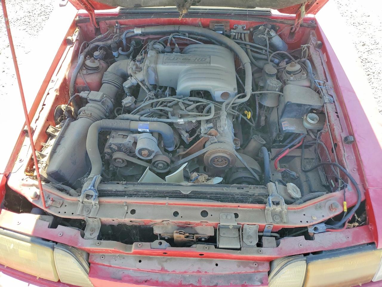 1991 Ford Mustang Gt Red vin: 1FACP45E5MF131616