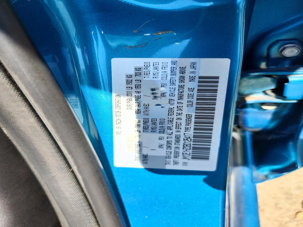 2011 Mazda Mazda2 Blue vin: JM1DE1HZ0B0125417