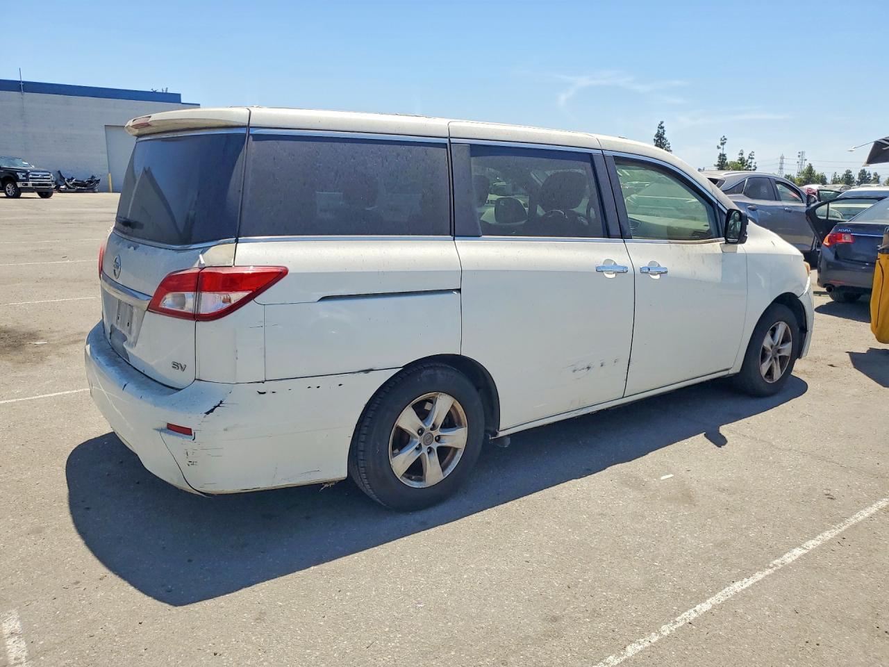 2012 Nissan Quest 3.5 S White vin: JN8AE2KP1C9049174