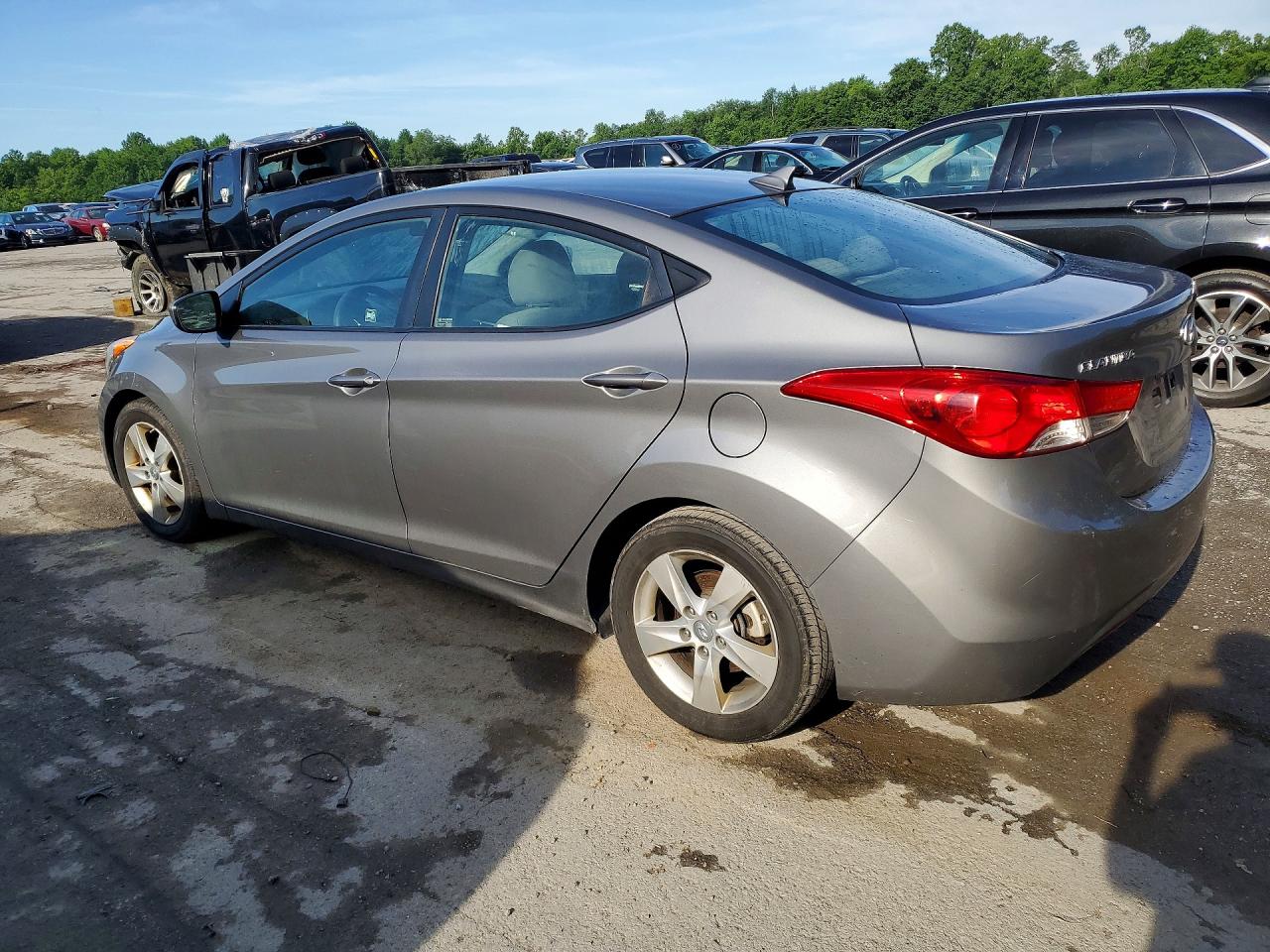 2013 Hyundai Elantra Gls Gray vin: 5NPDH4AE2DH416457
