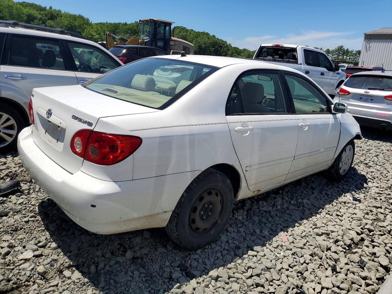 2006 Toyota Corolla Le White vin: JTDBR32E460098757