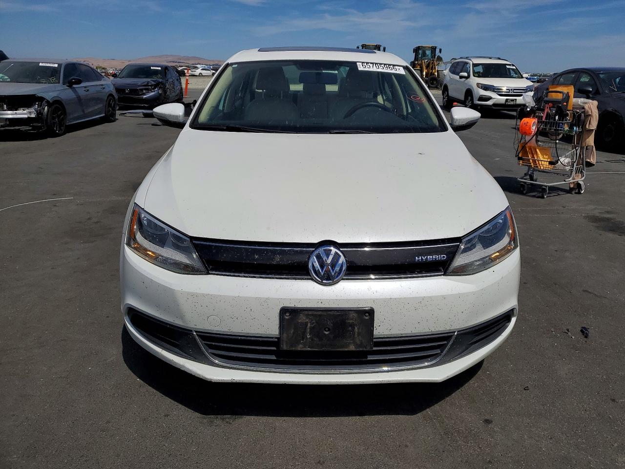2013 Volkswagen Jetta Hybrid White vin: 3VW637AJ3DM251211