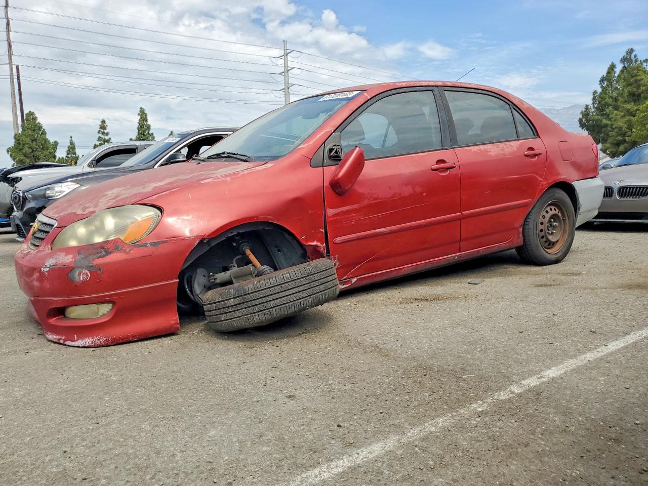 2006 Toyota Corolla S Red vin: 1NXBR32E96Z663802