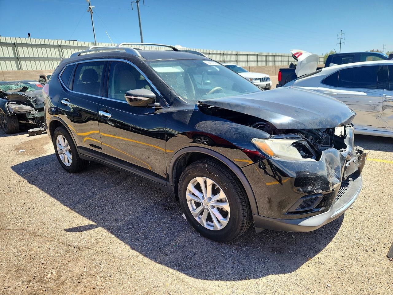 2015 Nissan Rogue Sv Черный vin: KNMAT2MV5FP539176