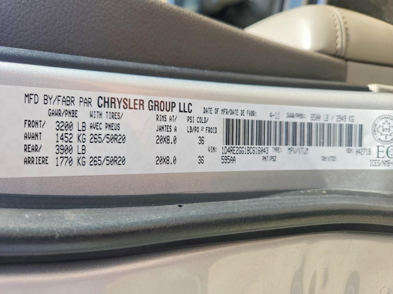 2011 Dodge Durango Express Silver vin: 1D4RE2GG1BC616043