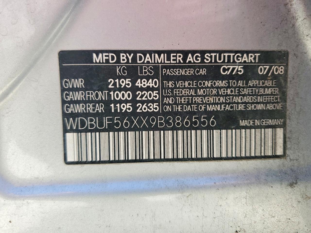 2009 Mercedes-benz E 350 Зеленый vin: WDBUF56XX9B386556