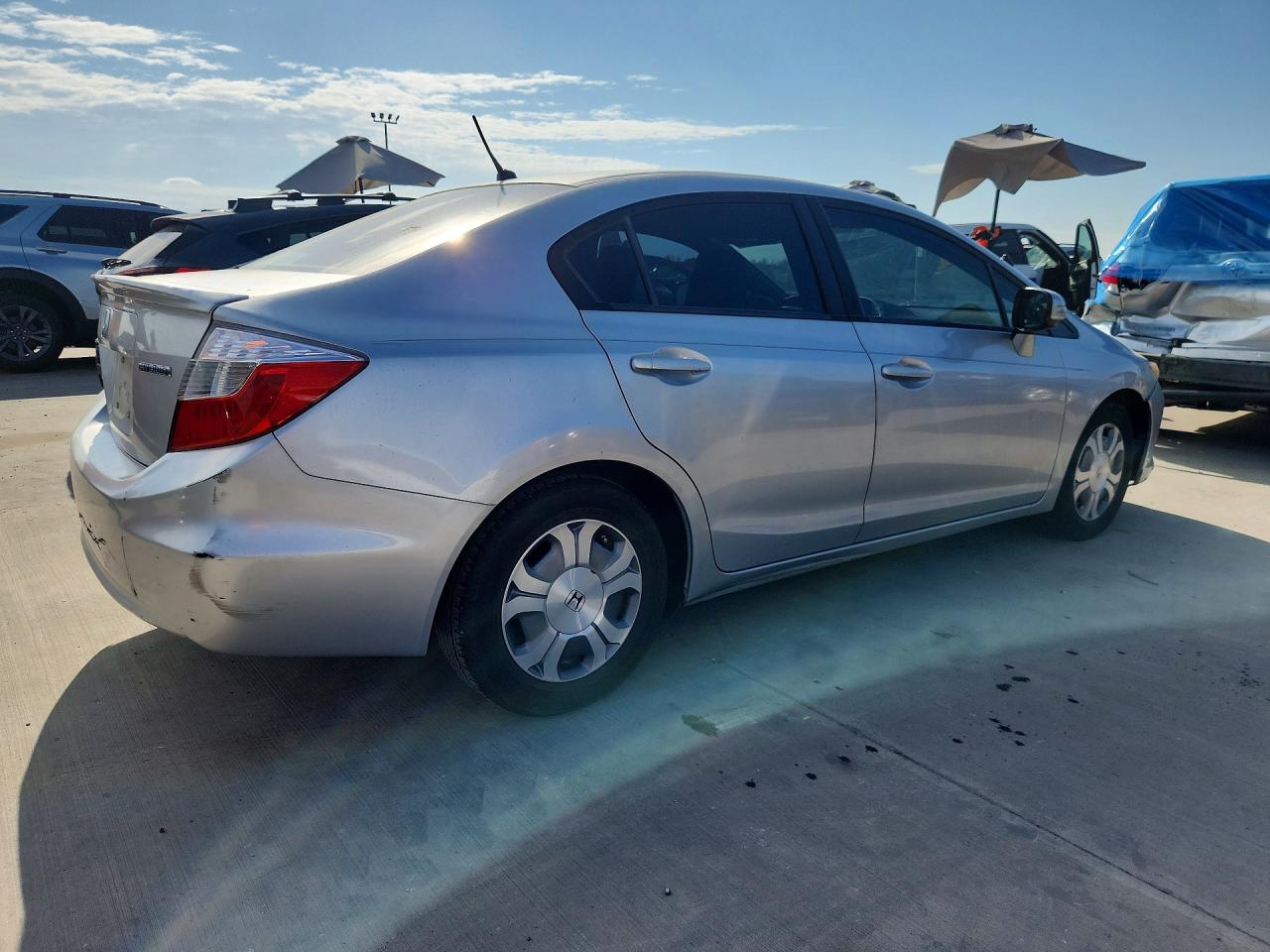 2012 Honda Civic Hybrid Gray vin: JHMFB4F22CS003459