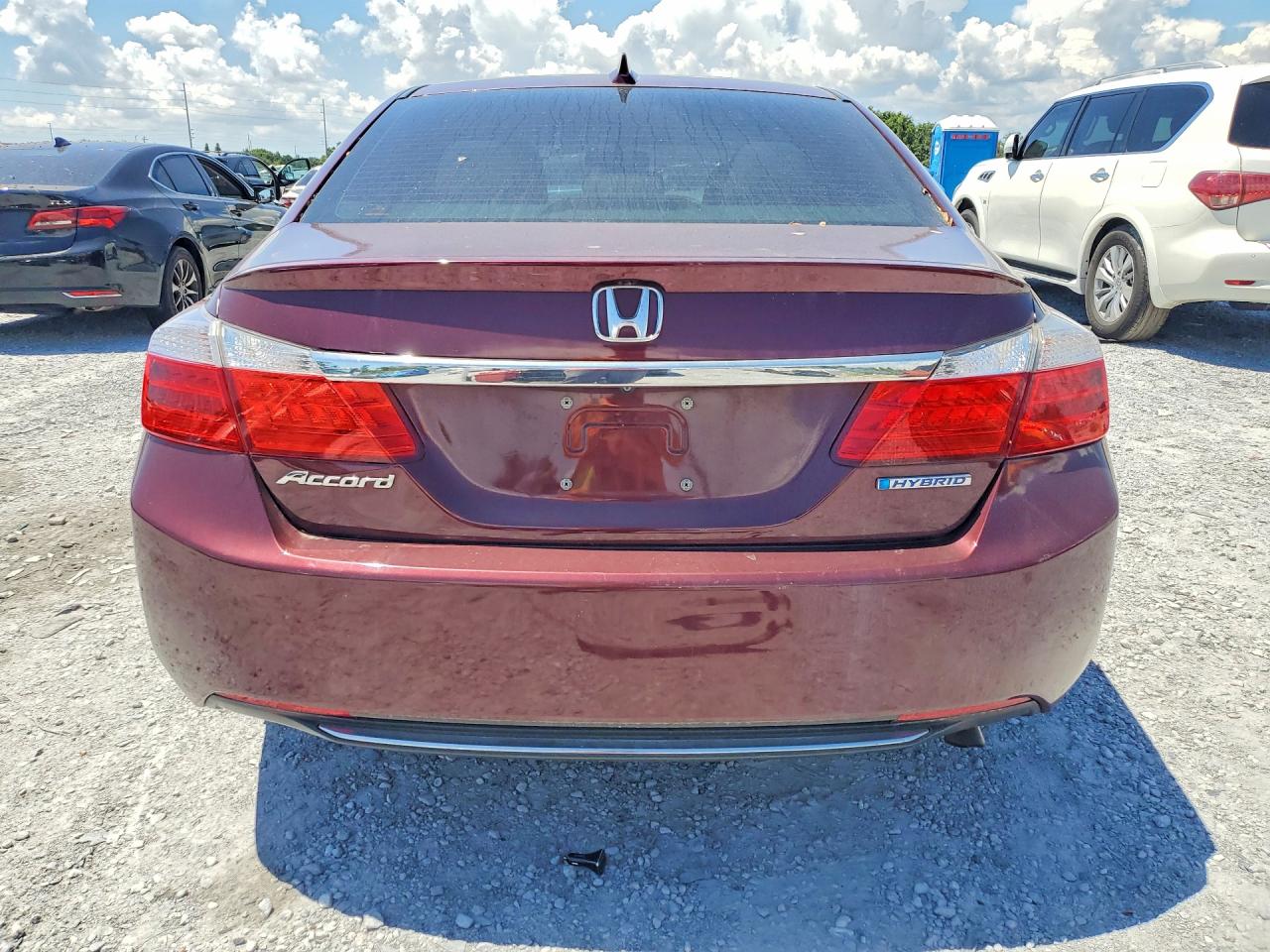 2015 Honda Accord Hybrid Exl Burgundy vin: 1HGCR6F52FA011837