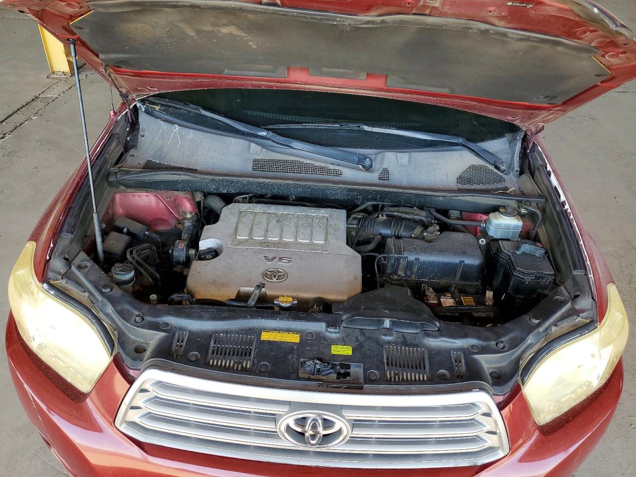 2009 Toyota Highlander Base Burgundy vin: JTEES41A292117980