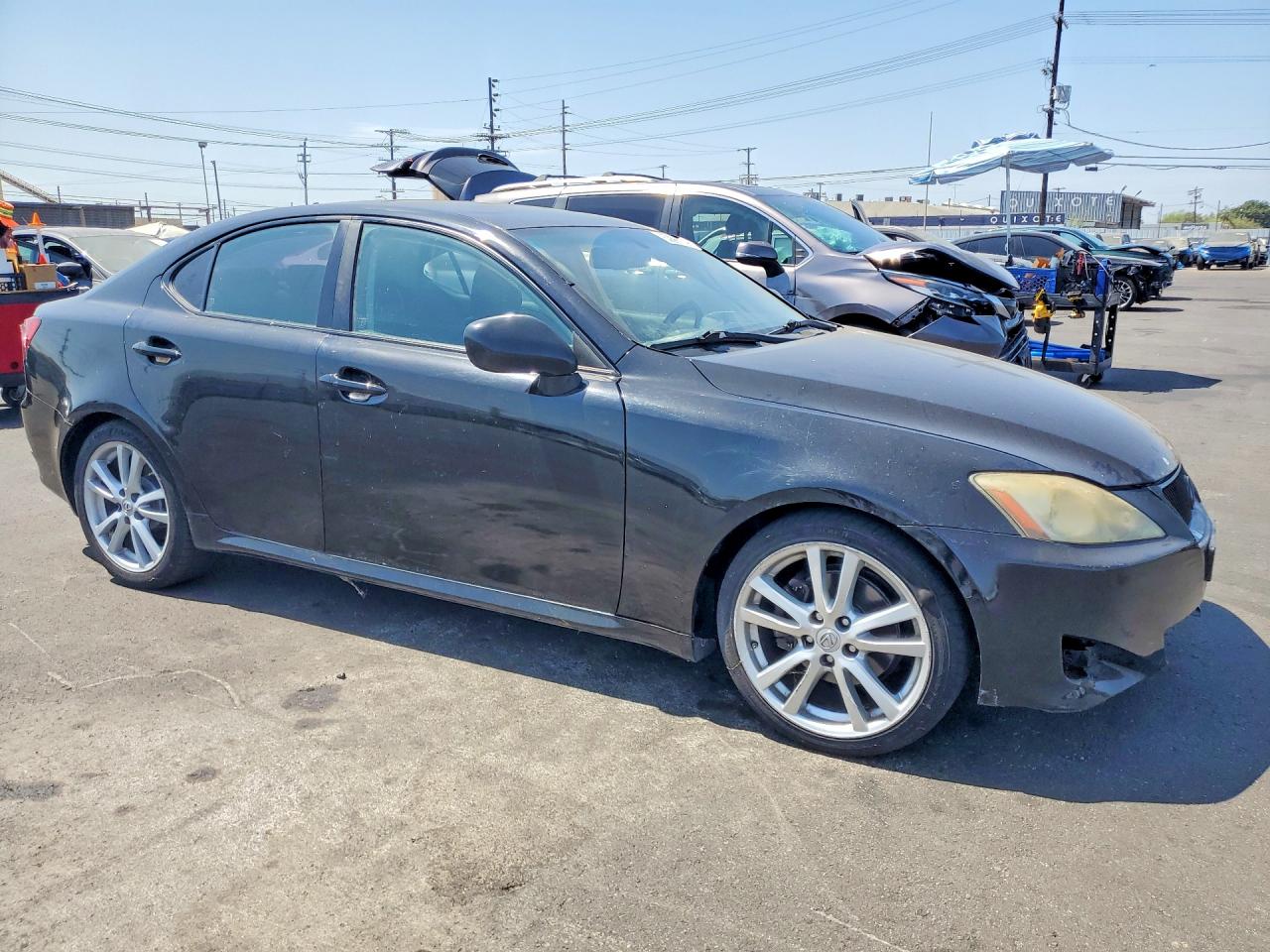 2007 Lexus Is 250 Base Black vin: JTHBK262X75047149