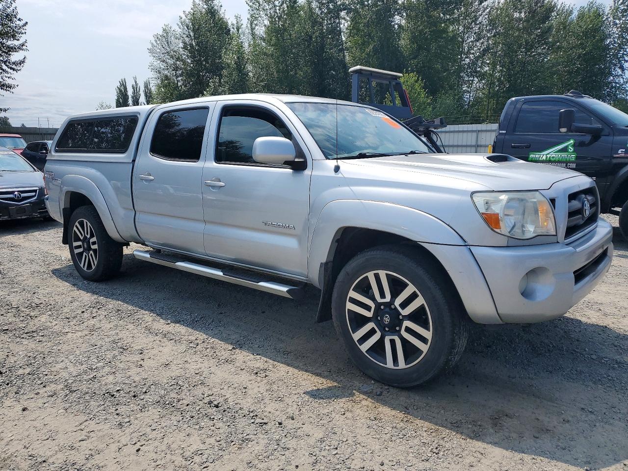2005 Toyota Tacoma Double Cab Long Bed Silver vin: 5TEMU52N75Z124740